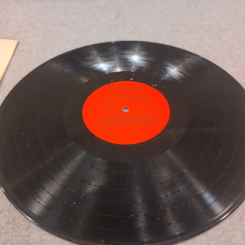 Saks Baptist Choir Rev Sherman Harper Pastor Vintage Gospel Vinyl LP Record - Picture 4 of 6